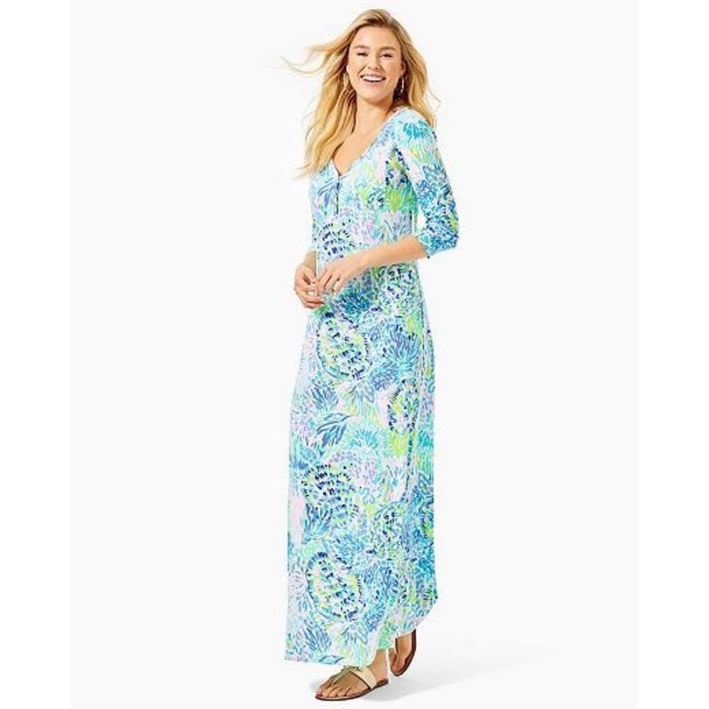 Lilly Pulitzer Palmetto Dress in Multi Shell of a Party Blue Size S